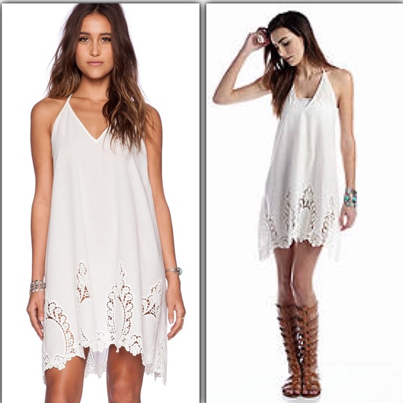 Free People Dresses & Skirts - ⛔️SOLD⛔️Free People White Eyelet Slip Dress