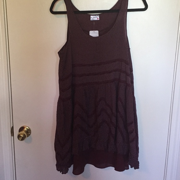 Free People plum trapeze dress
