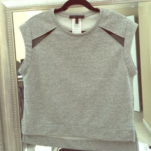 BCBGMAXAZRIA reveled sweat shirt with sheer