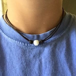 Fresh water Pearl Leather Necklace