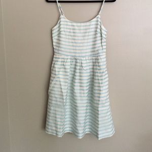 Pale blue and cream J. Crew dress Size 2