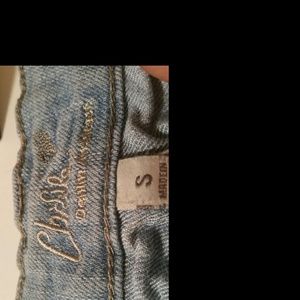 Denim low waisted shorts