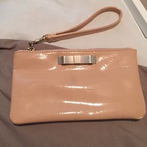 Express Nude Wristlet with light gold accents