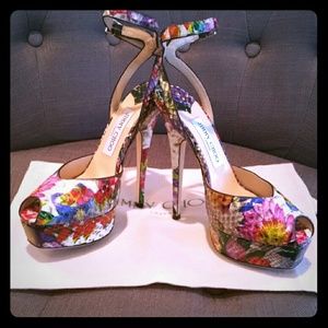 Jimmy Choo Floral Python Heals 35.5