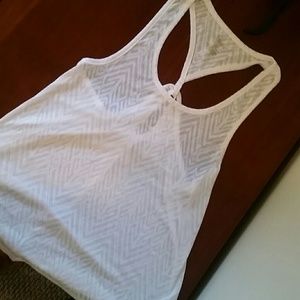 Cute flowy white tank top