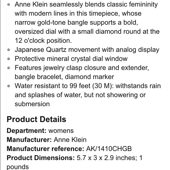 Cute Anne Klein Watch - Picture 4 of 4