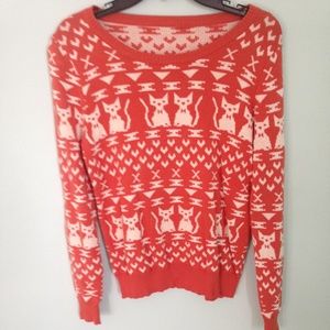 Orange Cat Sweater