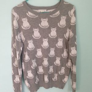Gray Cat Sweater