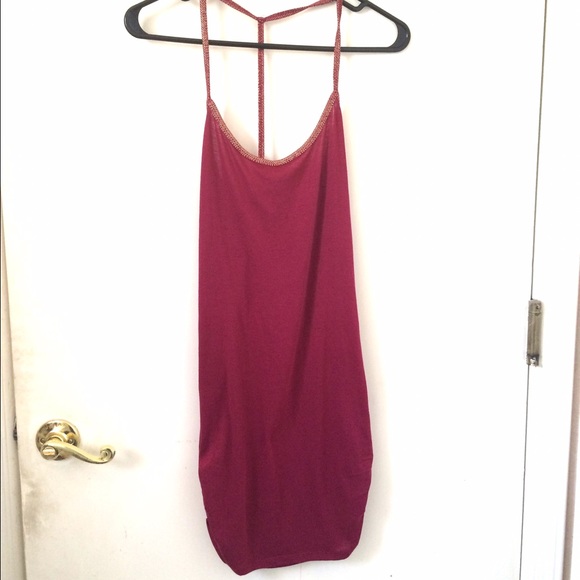 Maroon form fitting dress