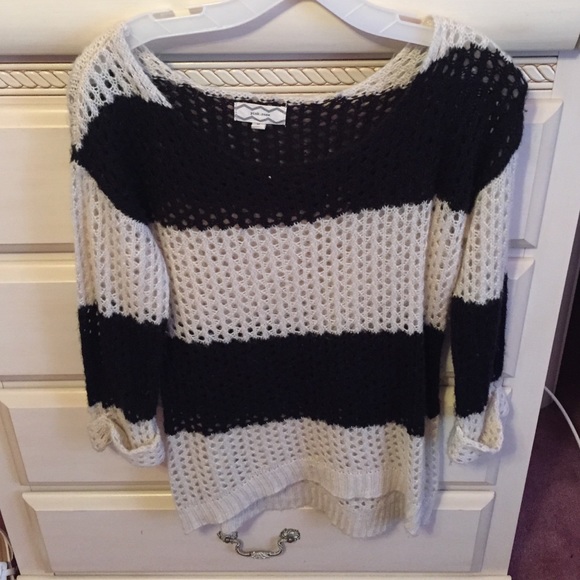 Cream and black striped sweater!