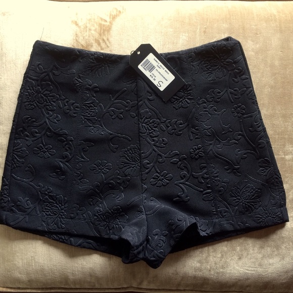 NWT High-Waisted Brocade/Damask Shorts