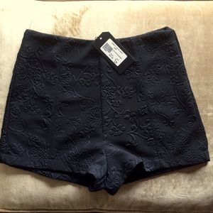 NWT High-Waisted Brocade/Damask Shorts