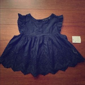 Zara navy blue Trafaluc Crop top