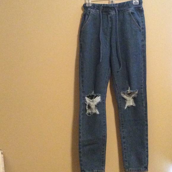 Denim joggers