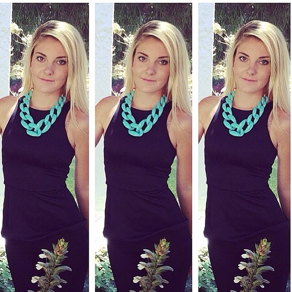 Turquoise Chain linked Necklace