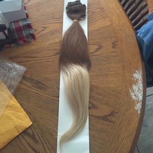 Ombre Indian remy human hair clip in extensions