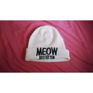 Meow just kitten beanie/ hat.