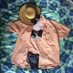 Orange And White Checkered Columbia PFG