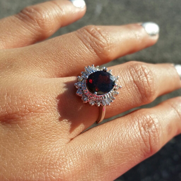 Red Gemstone Garnet Ring