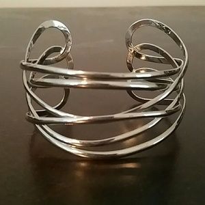 Silver cuff bracelet