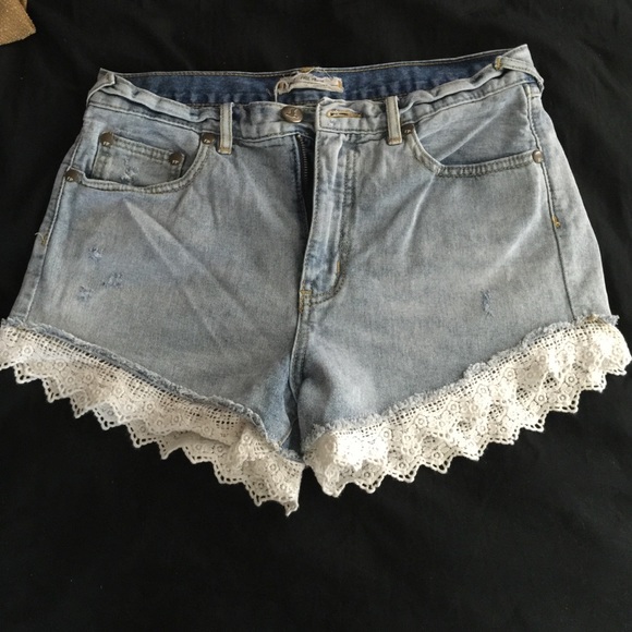 Free People denim shorts