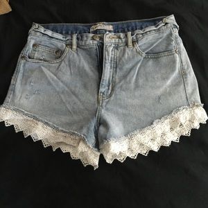 Free People denim shorts