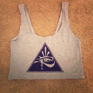 Grey urban outfitters crop top