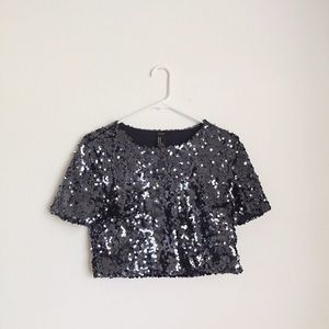 Forever 21 Sequin Crop Top