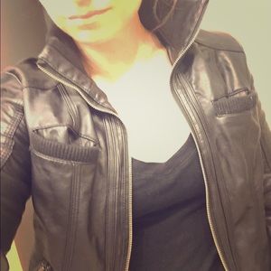 Faux leather jacket