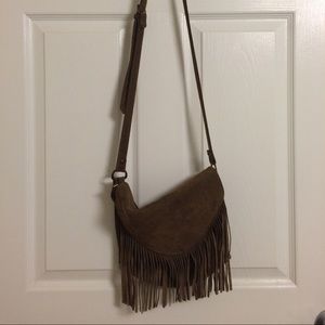 Brown fringe purse bought at Brandy Melville