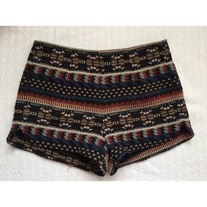 Tribal Zipper Shorts