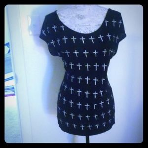 Pretty top coverd with crosses