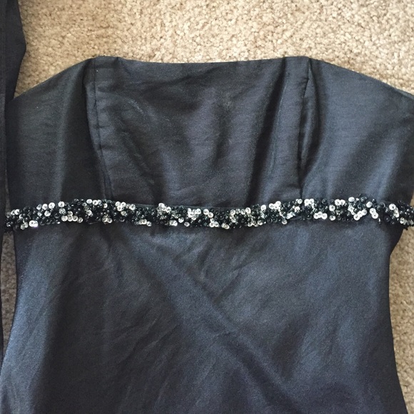 Cache long black strapless dress - Picture 2 of 4