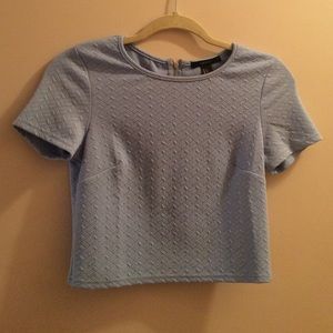 Baby Blue Crop Top