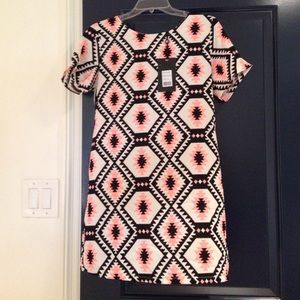 Asos short pink and black dress