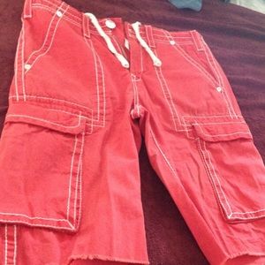Red true Religion shorts... Worn only once!!!