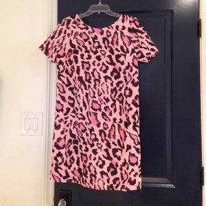 Asos pink cheetah print dress