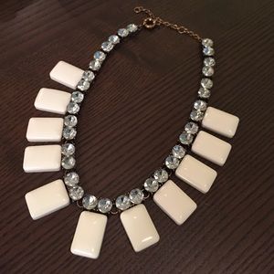 Lily Wang Jewelry - White Rhinestone Statement Necklace Lily Wang Jewelry - White Rhinestone Statement Necklace