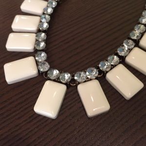 Lily Wang Jewelry - White Rhinestone Statement Necklace Lily Wang Jewelry - White Rhinestone Statement Necklace