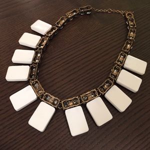Lily Wang Jewelry - White Rhinestone Statement Necklace Lily Wang Jewelry - White Rhinestone Statement Necklace
