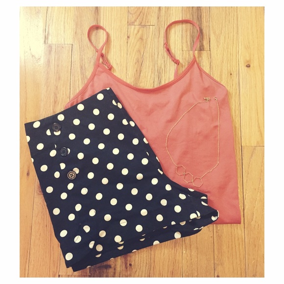 Black and White Polka Dot High Waisted Shorts