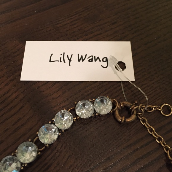 Lily Wang Jewelry - Mint Rhinestone Statement Necklace Lily Wang Jewelry - Mint Rhinestone Statement Necklace