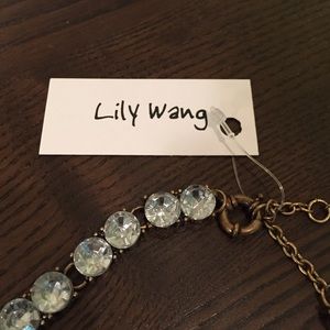 Lily Wang Jewelry - Mint Rhinestone Statement Necklace Lily Wang Jewelry - Mint Rhinestone Statement Necklace
