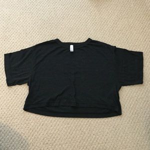 American apparel black crop top