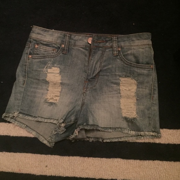 STS blue denim high-waisted shorts