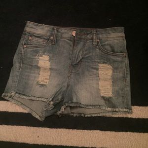 STS blue denim high-waisted shorts