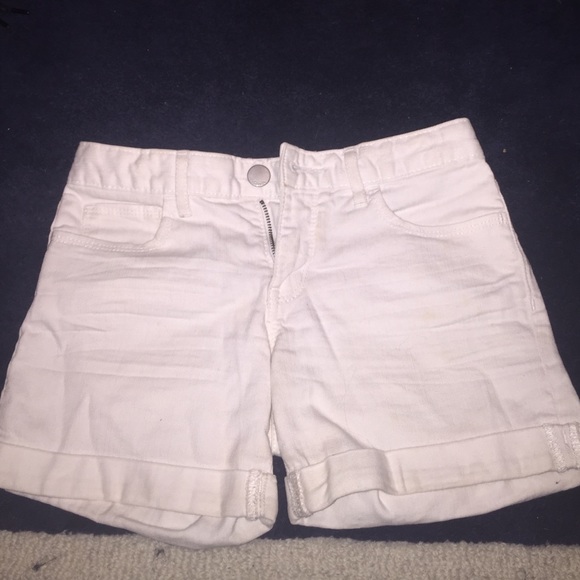 white denim shorts