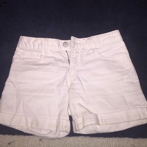 white denim shorts