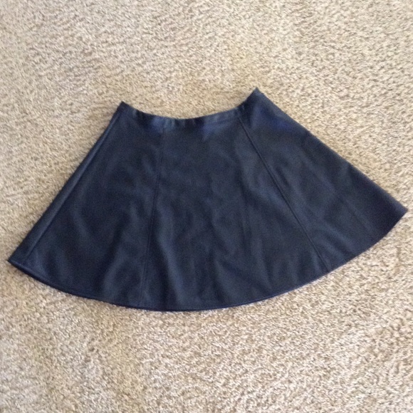High waisted faux leather skirt