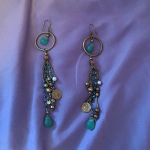 Turquoise and gold earrings!